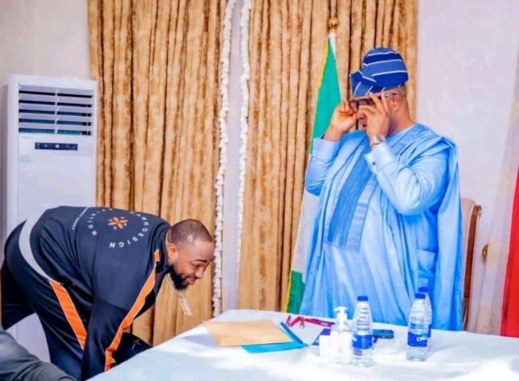 Don’t Allow Anyone To Drag You Into Politics  —Akpabio Hosts Davido In Abuja [PHOTOS]